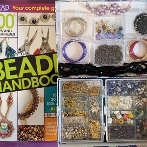 Jewelry Making Kit w/guide, beads,  pendants, and assorted findings